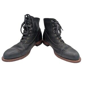 Wolverine 1000 Mile Evelyn Womens 8 Leather Lace Up Boots Vibram Heel